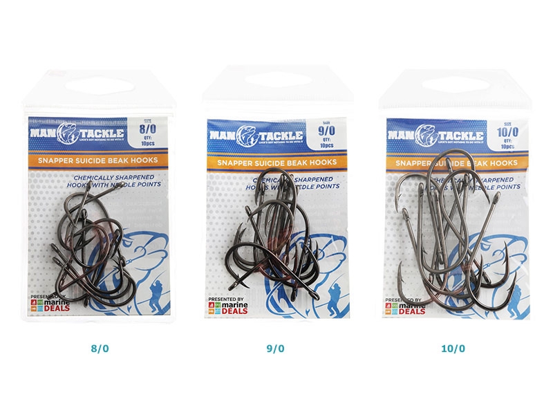 ManTackle Snapper Suicide Beak Hooks Qty 10