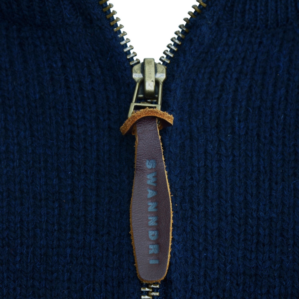 Swanndri Mens Mariner Wool Zip Neck Jersey