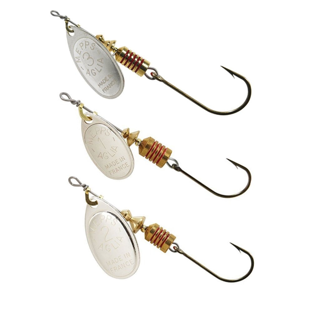 Mepps Aglia French Spinner Lure Single Hook Silver