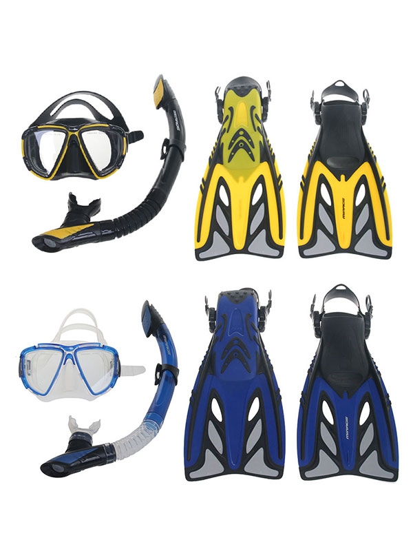 Mirage Crystal Adult Dive Mask Snorkel and Fins Set