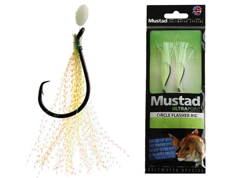 Mustad UltraPoint Circle Flasher Rig Green Chartreuse