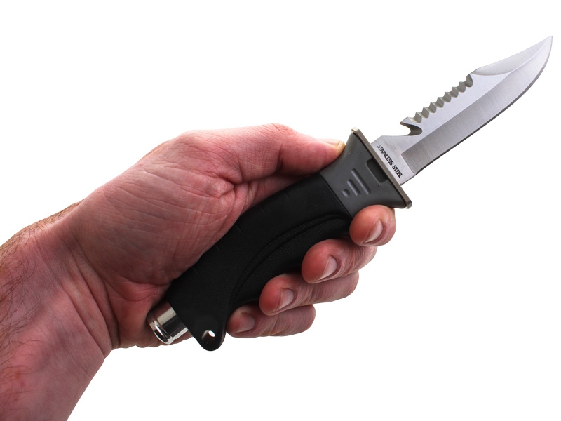 Neptune Attack Dive Knife with Sheath and Straps Blue