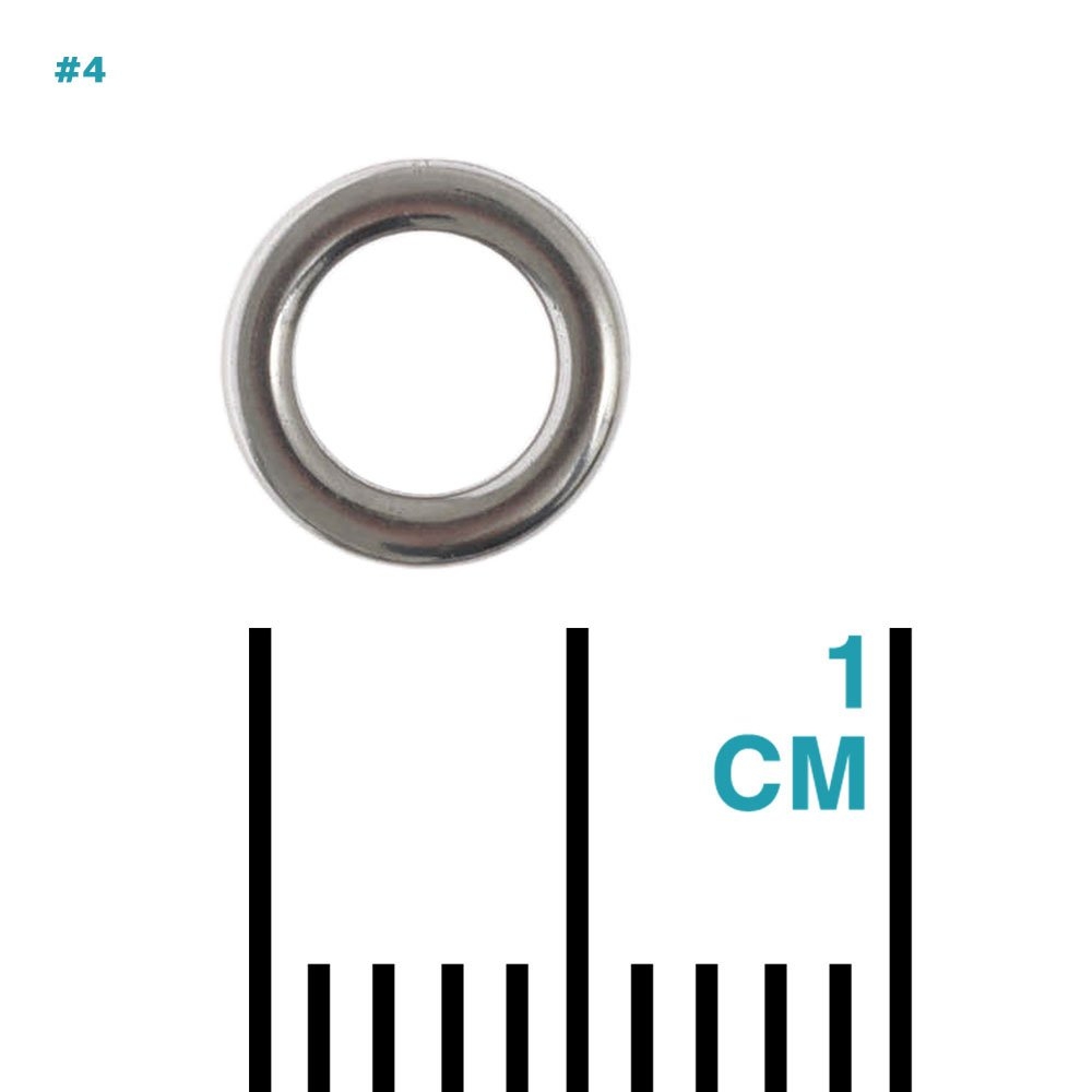 NOEBY Heavy Duty Stainless Solid Rings Qty 50