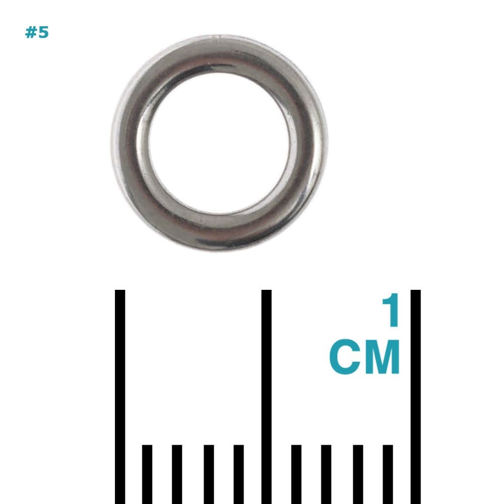 NOEBY Heavy Duty Stainless Solid Rings Qty 50