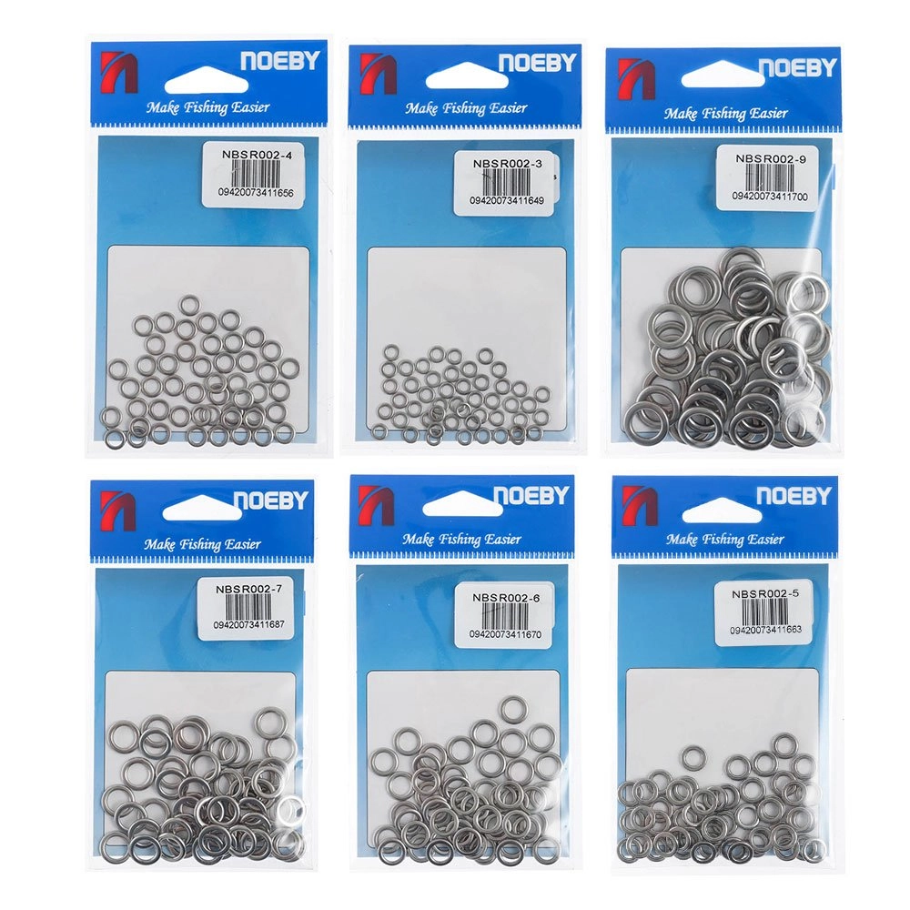 NOEBY Heavy Duty Stainless Solid Rings Qty 50 NOEBY Heavy Duty Stainless Solid Rings Qty 50