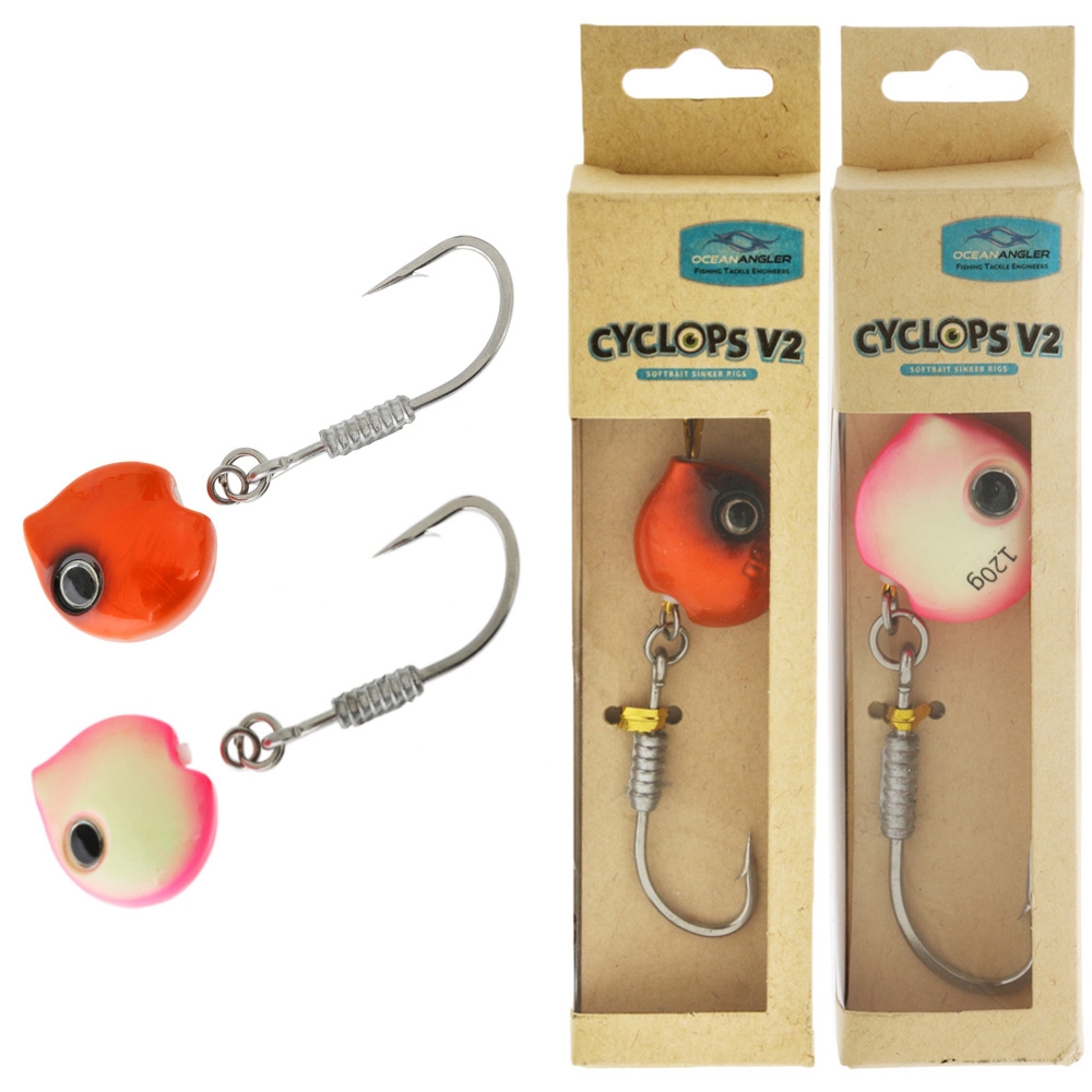 Ocean Angler Cyclops V2 Softbait Rig 120g Orange Gold 5/0