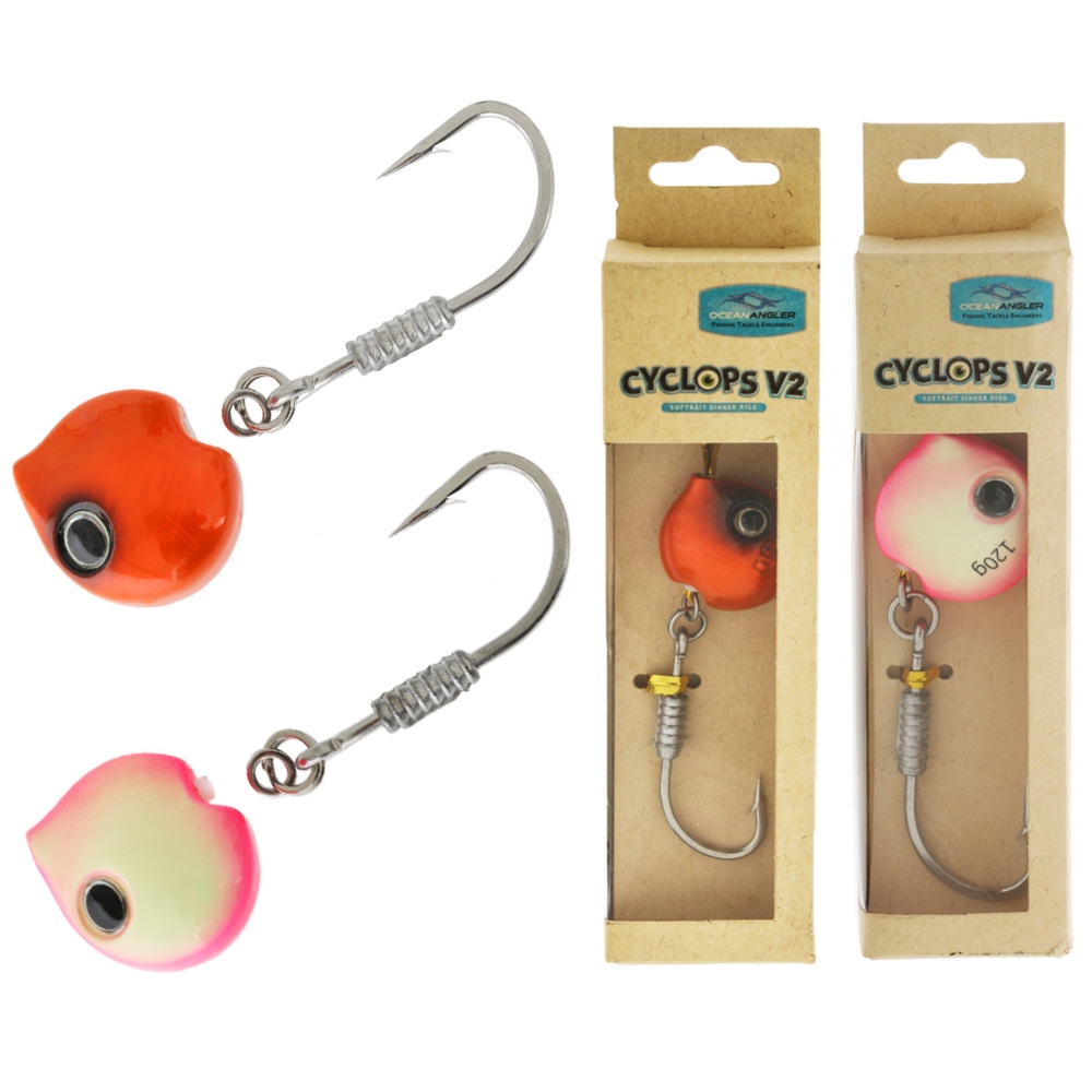 Ocean Angler Cyclops V2 Softbait Rig 60g Pink White 5/0