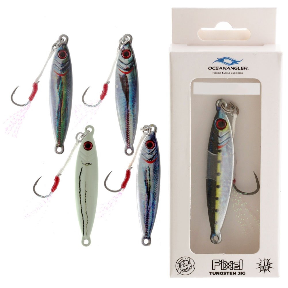Ocean Angler Pixel Tungsten Flea Micro Jig with UV Blast 28g