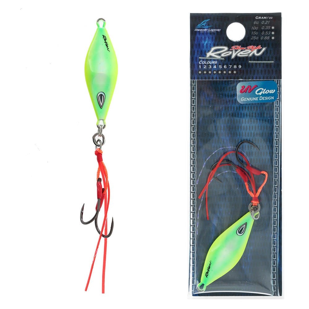 Ocean's Legacy Roven Micro Jig 3g Rigged Lime Green Glow