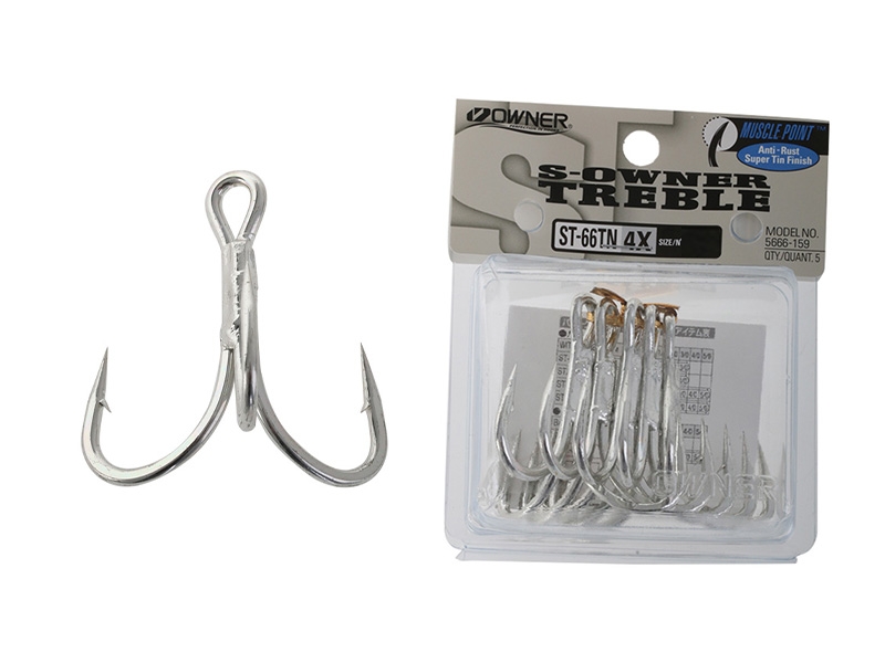 Owner ST-66 TN Tinned Saltwater Treble Hooks