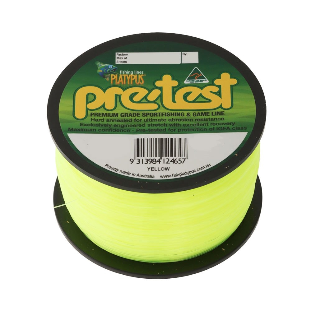 Platypus Pre-Test IGFA Monofilament Line 1200m Yellow