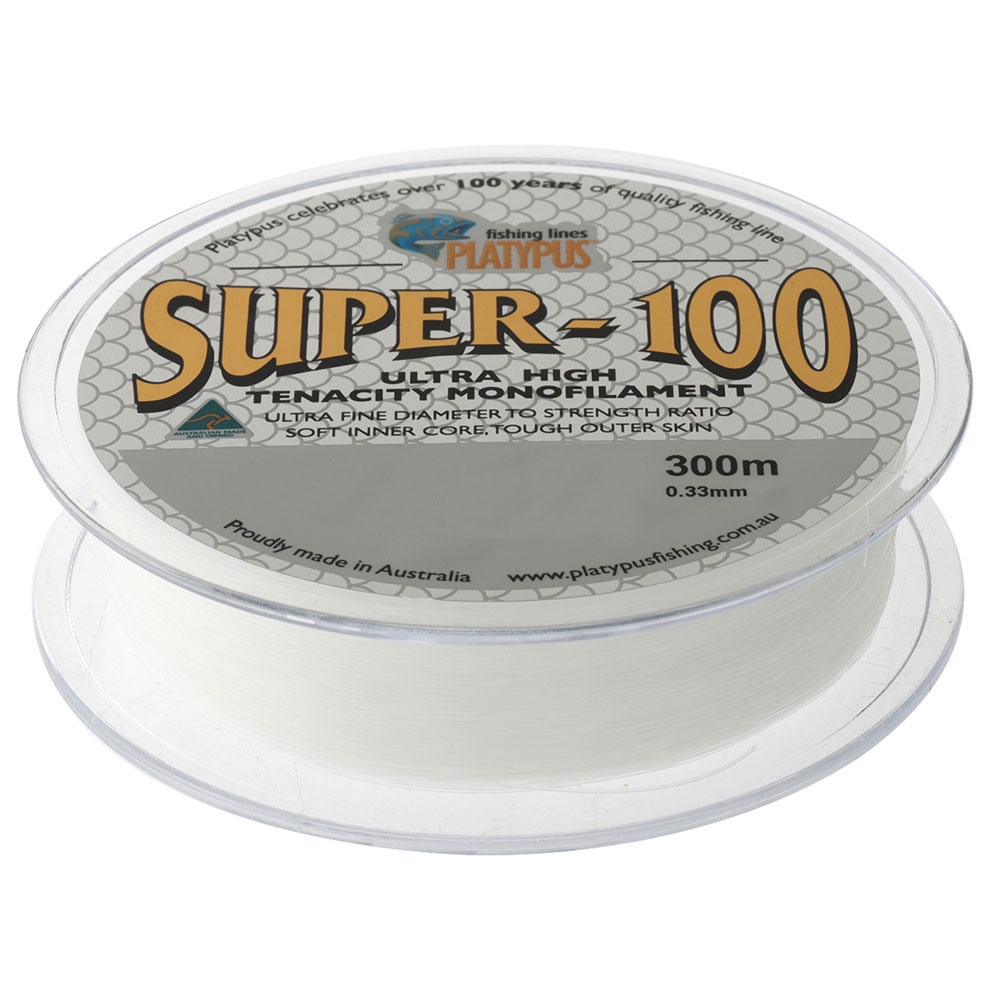 Platypus Super-100 Monofilament Line Clear 300m