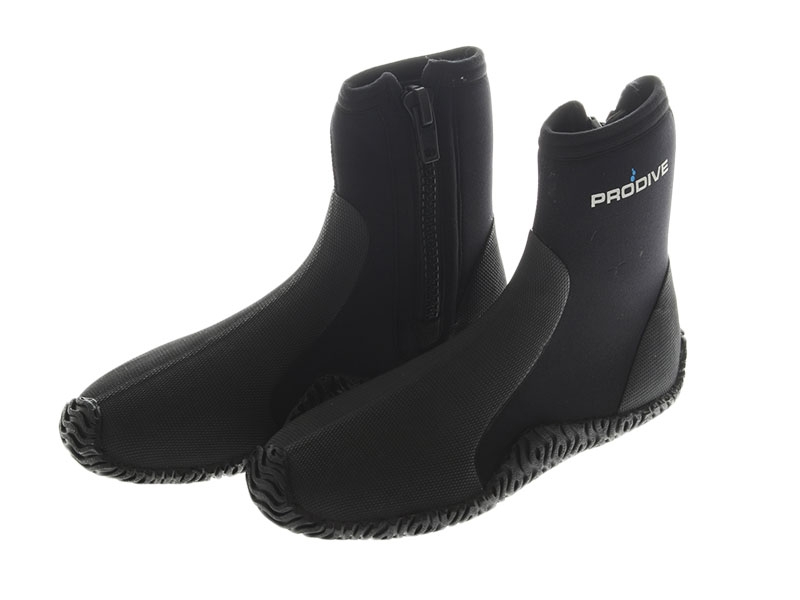 Pro-Dive Rubber Sole Zippered Dive Boots 5mm 2XS / US5