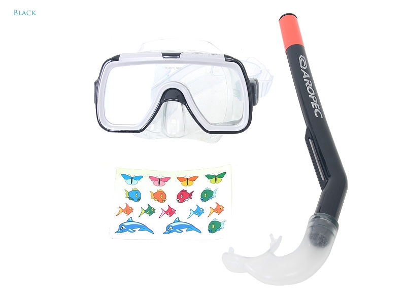 Aropec Kids Mask and Snorkel Set Black