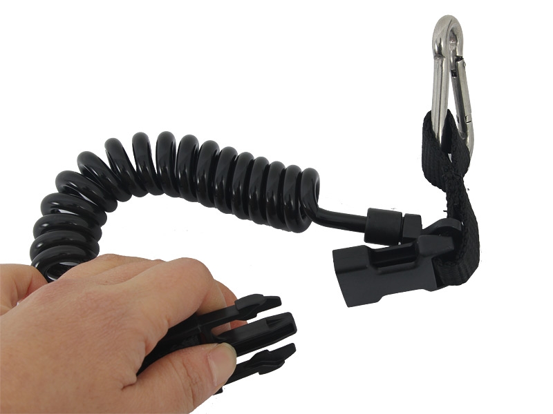 Quick Release Spiral Lanyard with 1 Clip