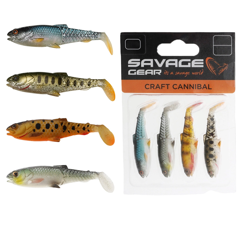 Savage Gear Craft Cannibal Paddletail Soft Bait 6.5cm 4g Qty 4 Savage Gear Craft Cannibal Paddletail Soft Bait 6.5cm 4g Qty 4