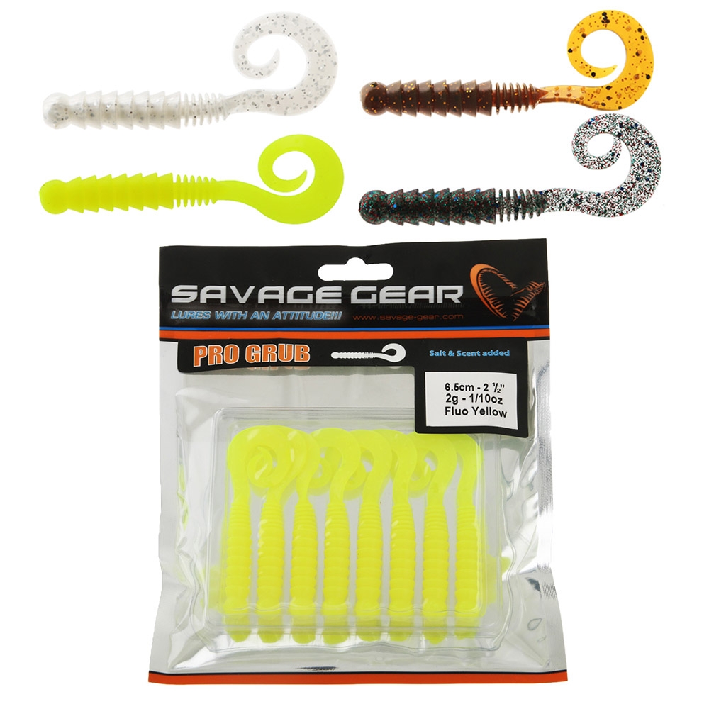 Savage Gear LB Pro Grub Soft Bait 6.5cm Qty 8