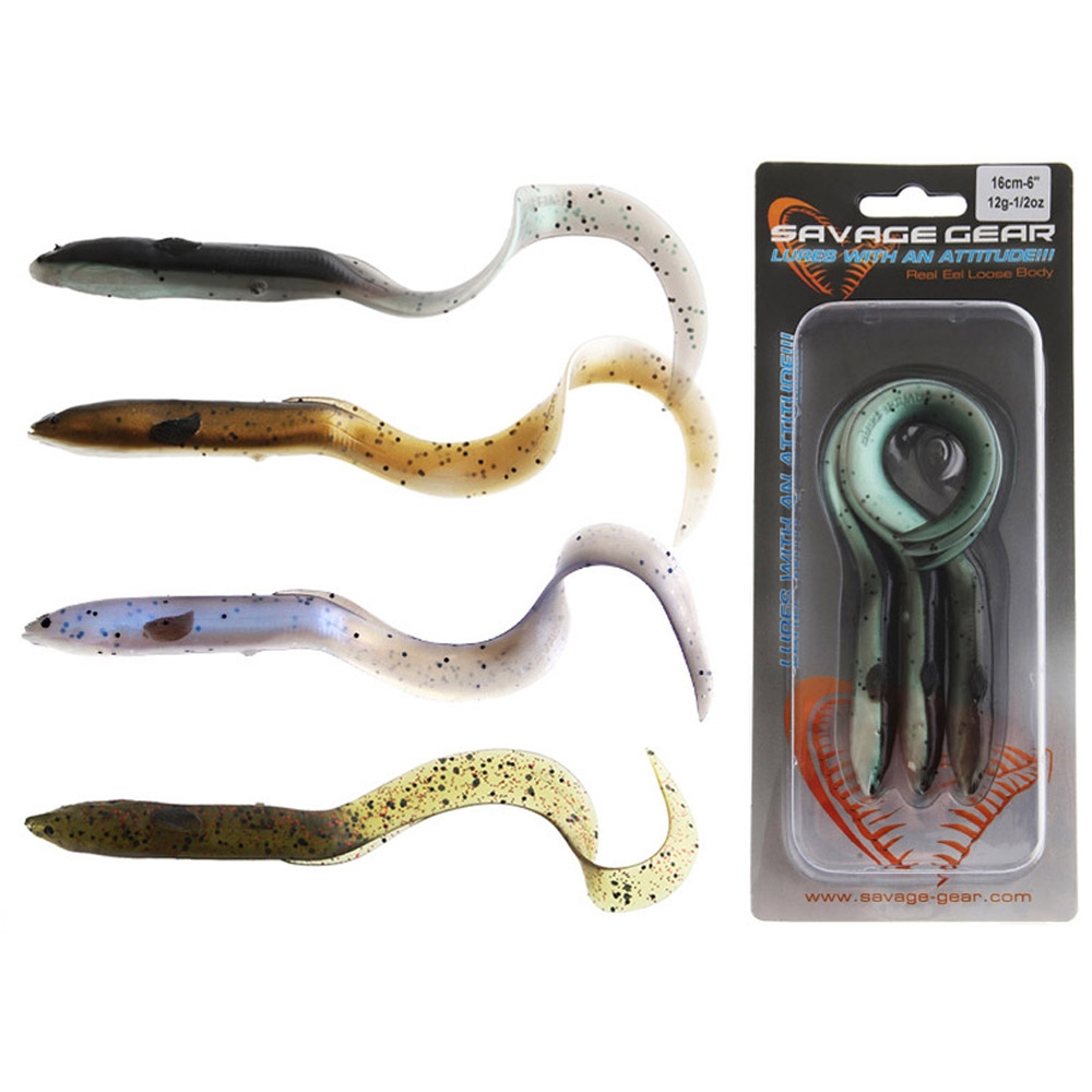 Savage Gear Real Eel Soft Bait 16cm Qty 3