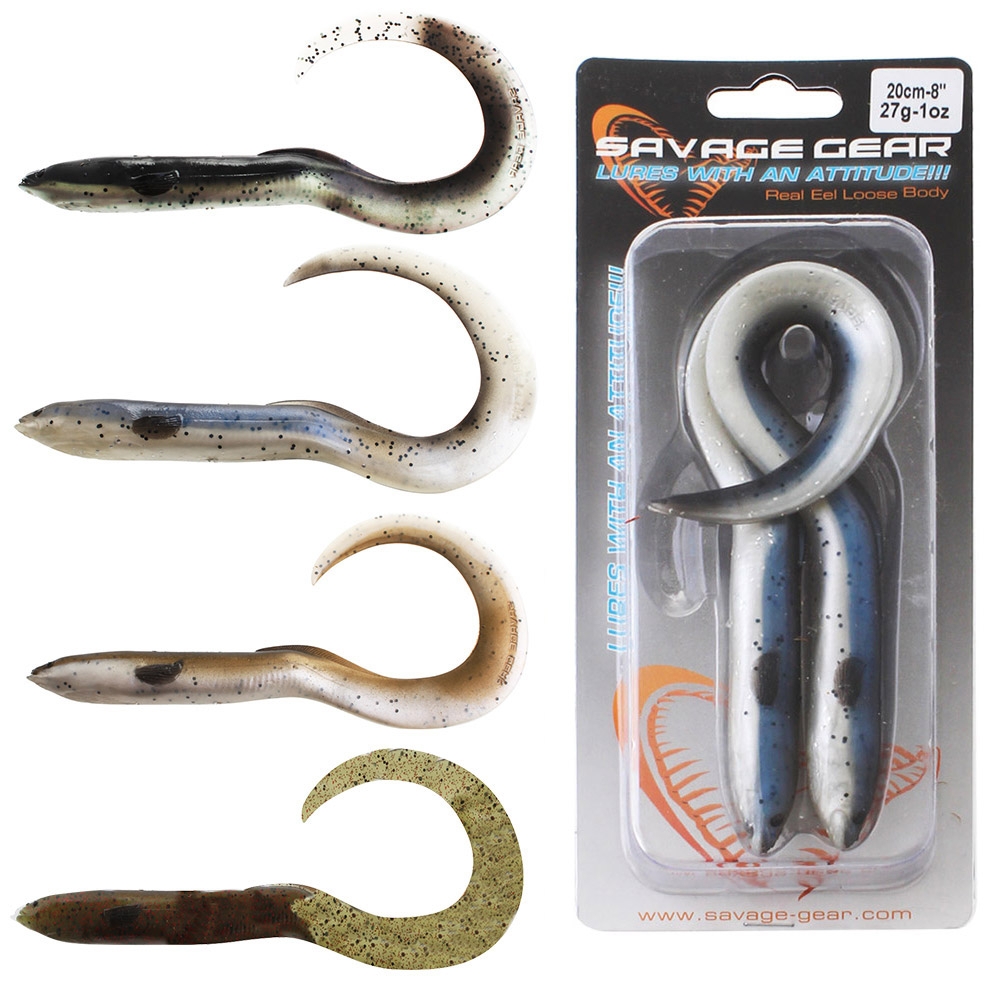 Savage Gear Real Eel Soft Bait 20cm Qty 2