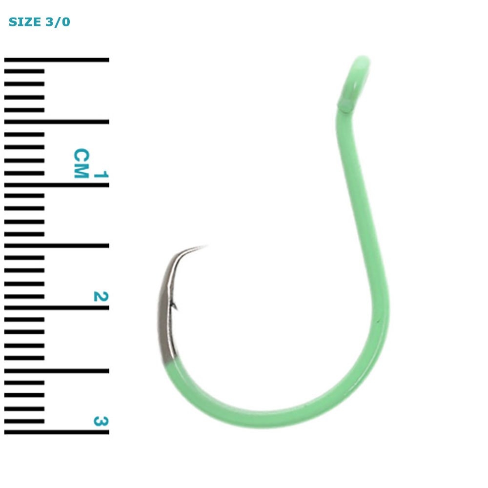 Seacrazy High Carbon Green Glow Octopus Circle Hooks