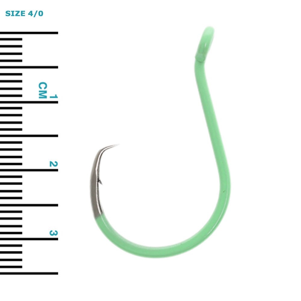 Seacrazy High Carbon Green Glow Octopus Circle Hooks