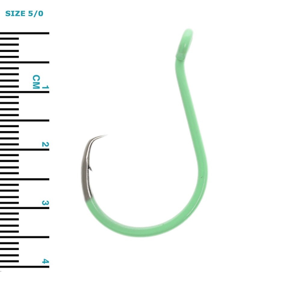 Seacrazy High Carbon Green Glow Octopus Circle Hooks