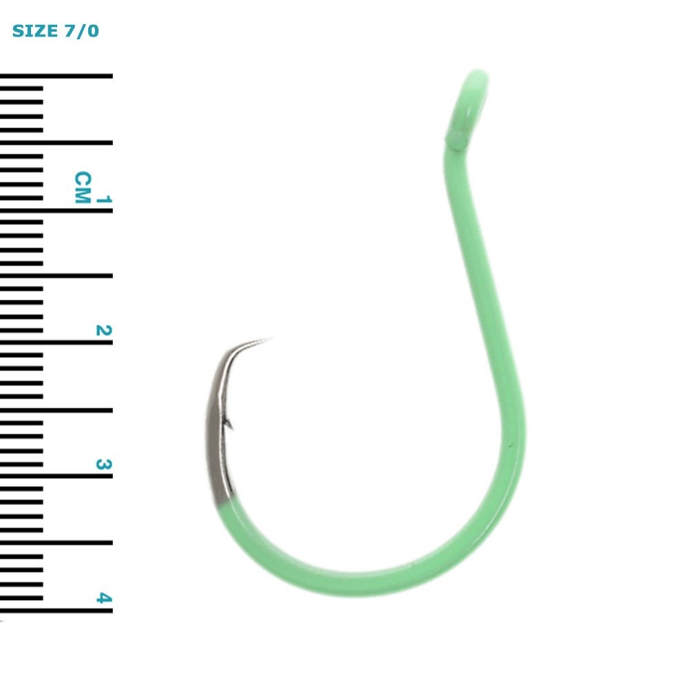 Seacrazy High Carbon Green Glow Octopus Circle Hooks