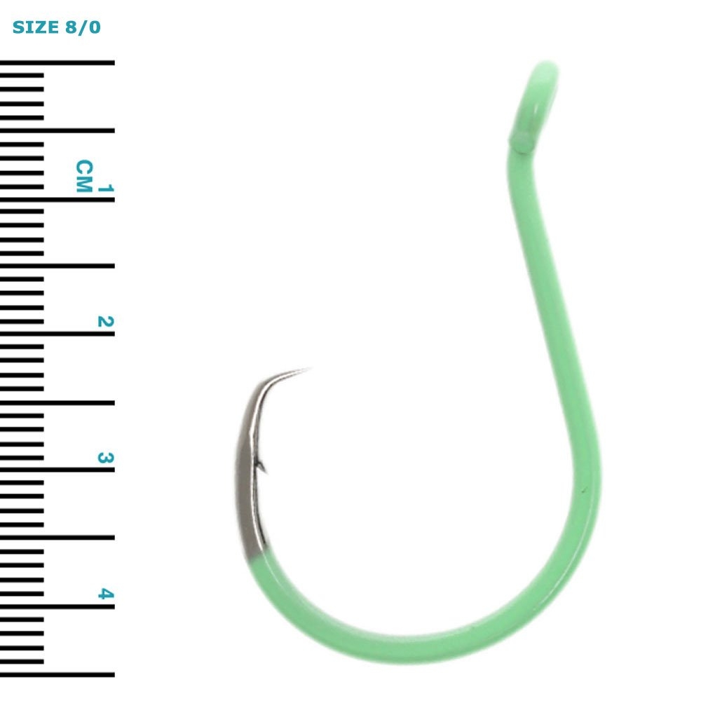 Seacrazy High Carbon Green Glow Octopus Circle Hooks