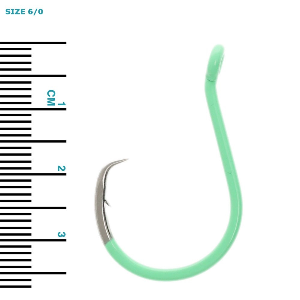 Seacrazy High Carbon Green Glow Octopus Circle Hooks
