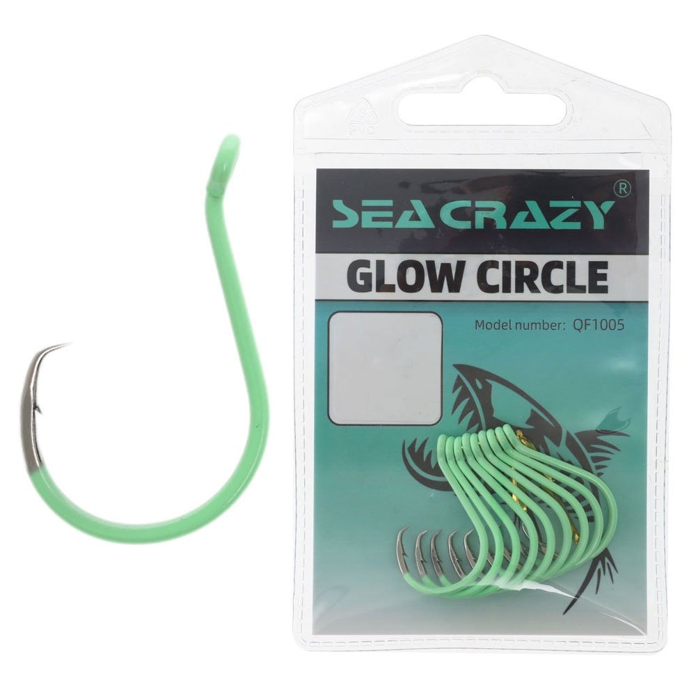 Seacrazy High Carbon Green Glow Octopus Circle Hooks
