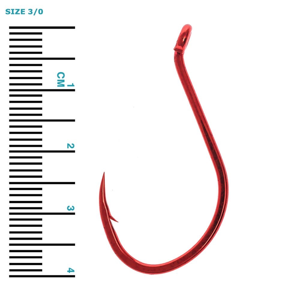 Seacrazy High Carbon Red Octopus Hooks Bulk Pack