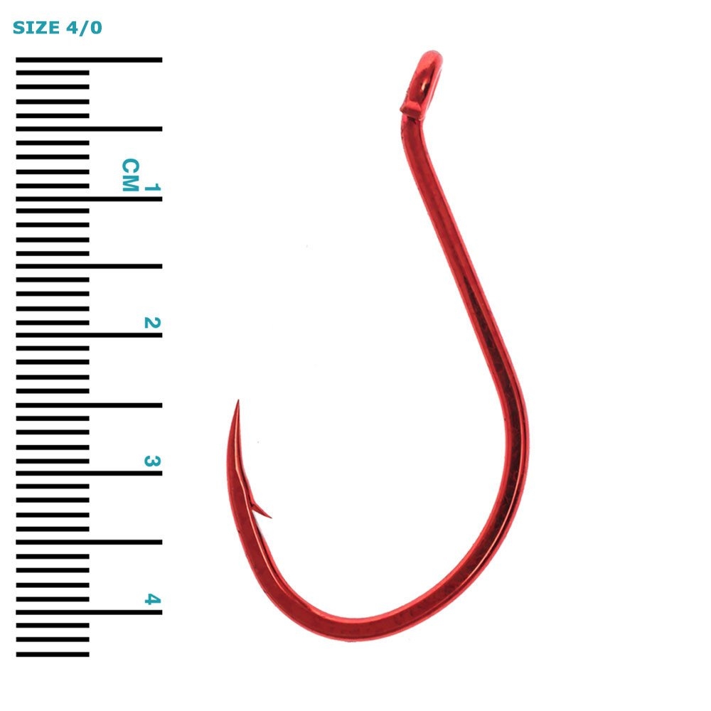Seacrazy High Carbon Red Octopus Hooks Bulk Pack