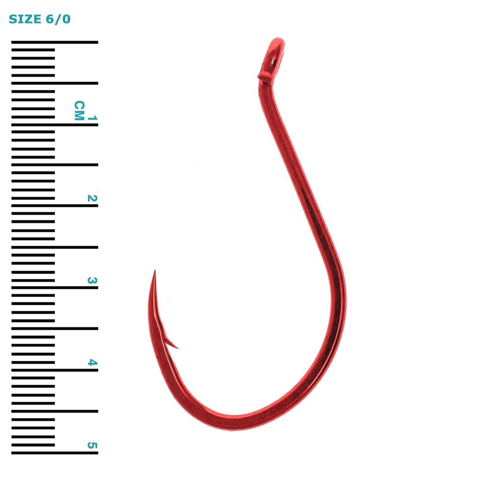 Seacrazy High Carbon Red Octopus Hooks Bulk Pack