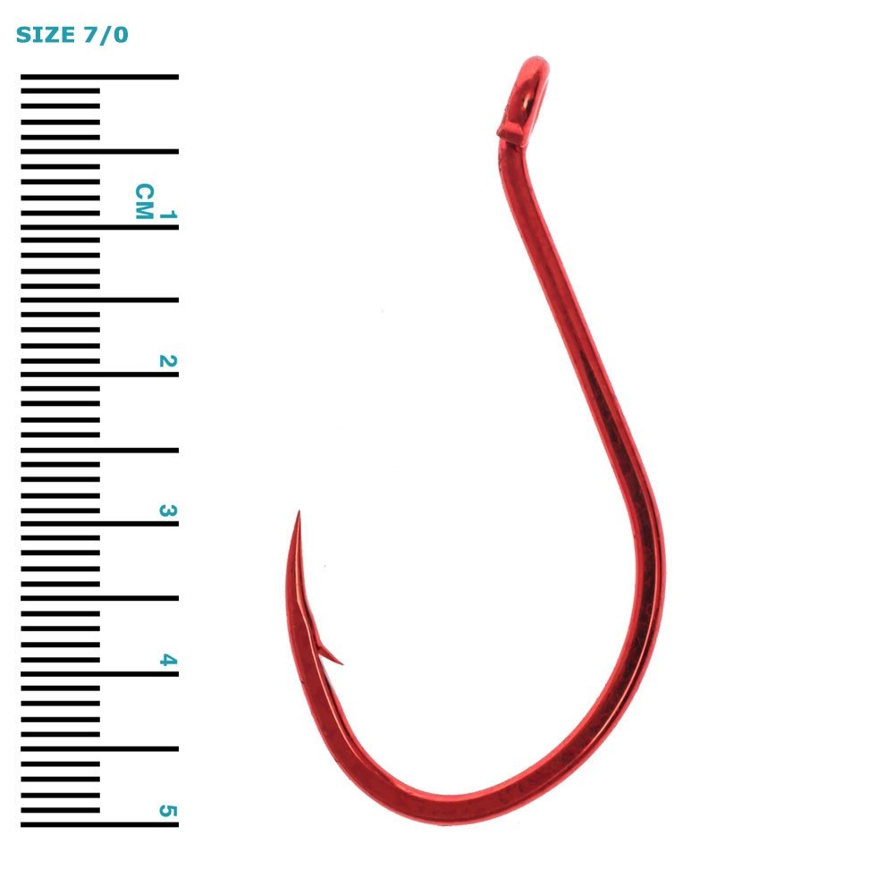 Seacrazy High Carbon Red Octopus Hooks Bulk Pack