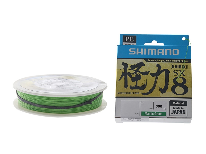 Shimano Kairiki SX8 Braid Mantis Green 300m 15lb 0.16mm