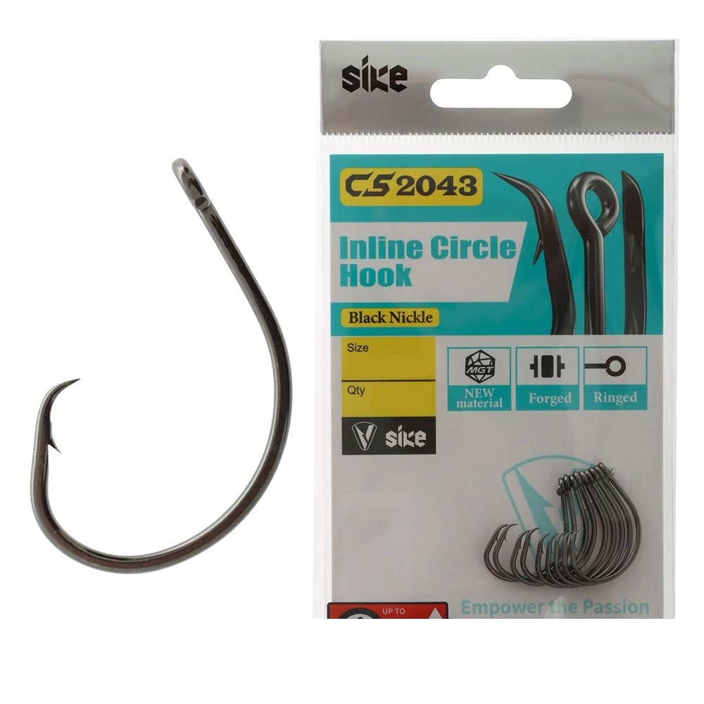 Sike CS2043 Black Nickel Inline Circle Hooks