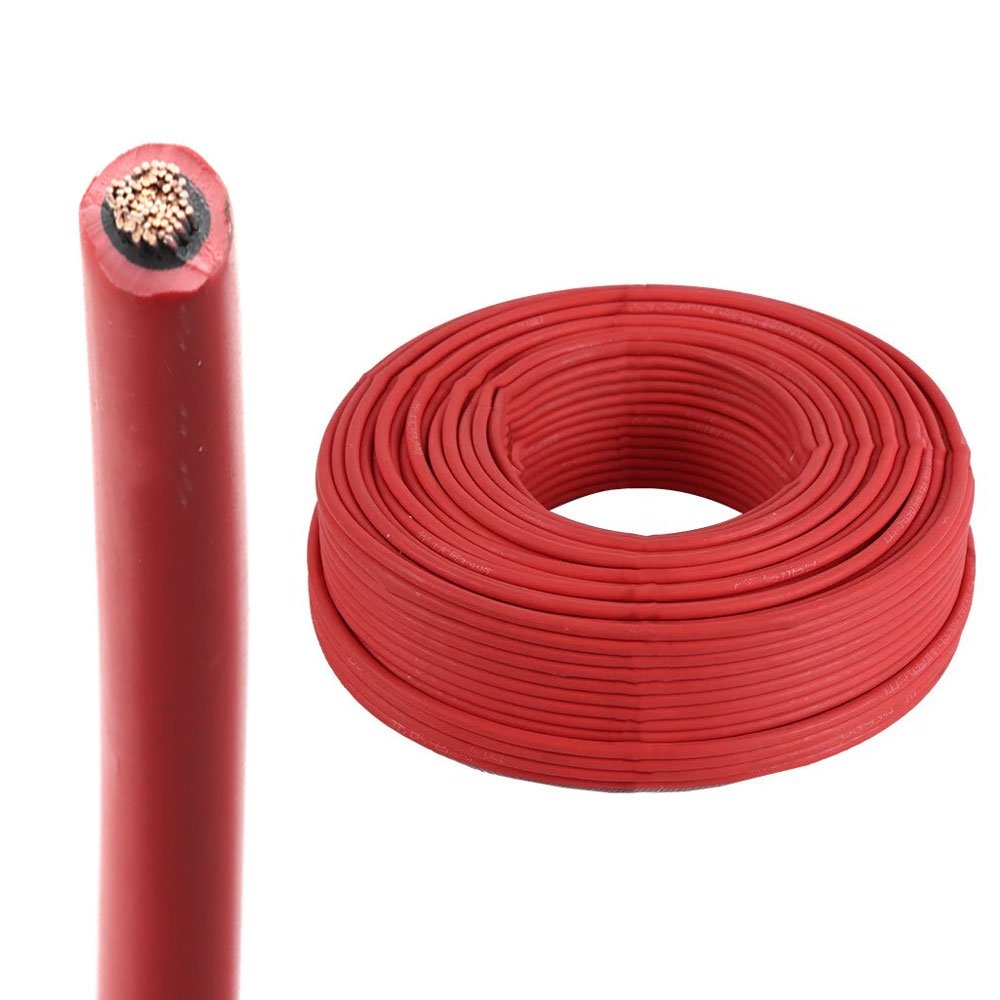 Solar and Marine Tinned Single Core PV Electrical Cable Red per Metre