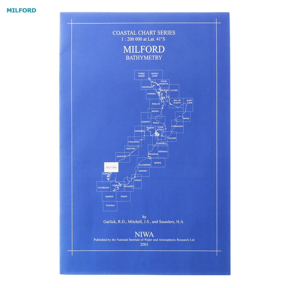 South Island NZ Bathymetric Chart