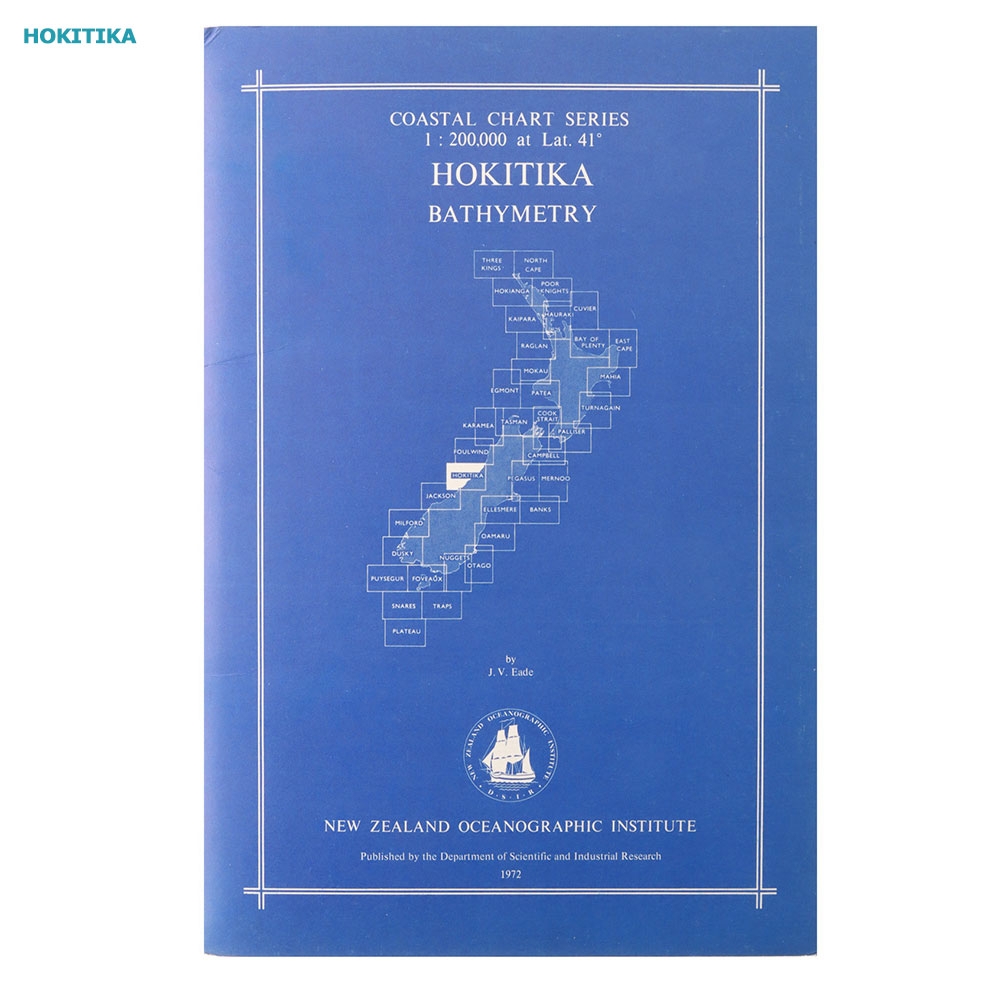 South Island NZ Bathymetric Chart
