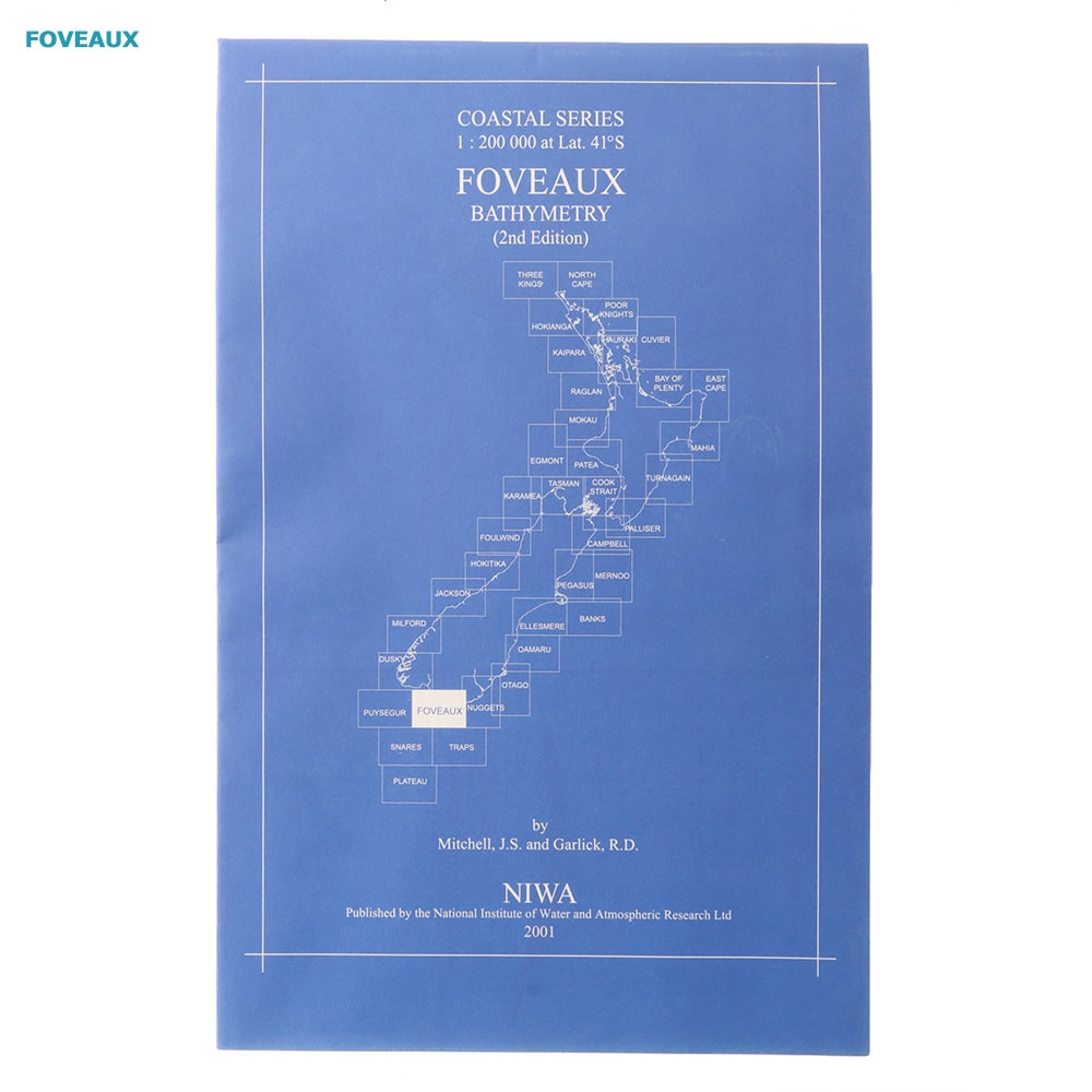 South Island NZ Bathymetric Chart