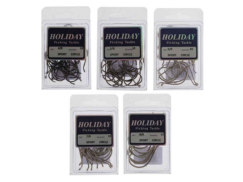 Holiday Sport Circle Hooks Bulk Pack