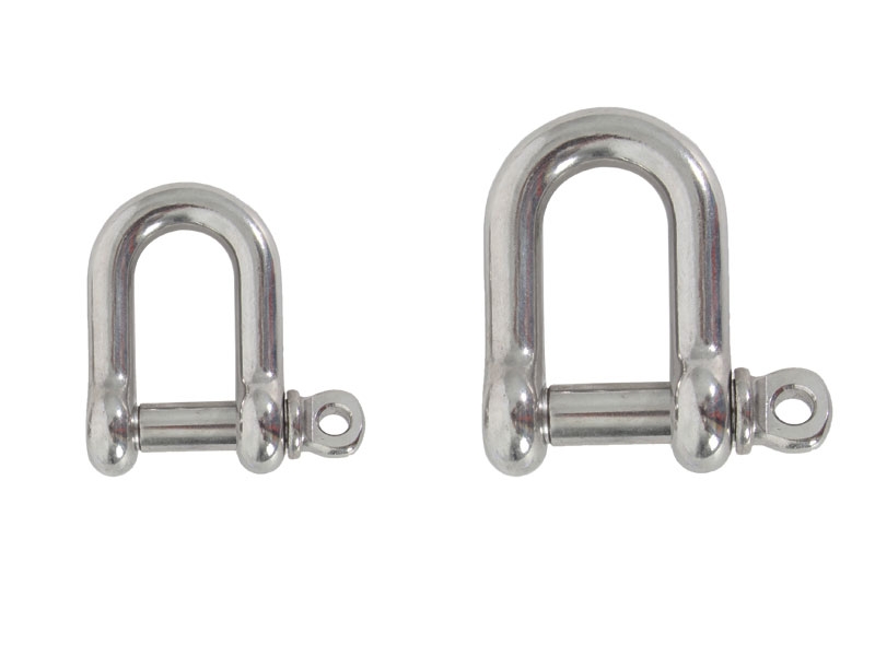 AISI 316 Stainless Steel D Shackle with Collared Pin