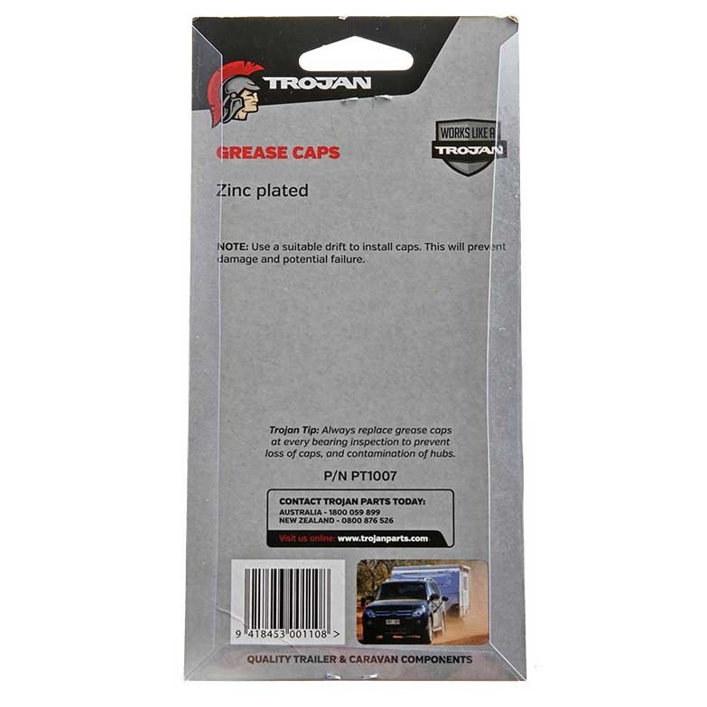 Trojan Trailer Bearing Grease Caps