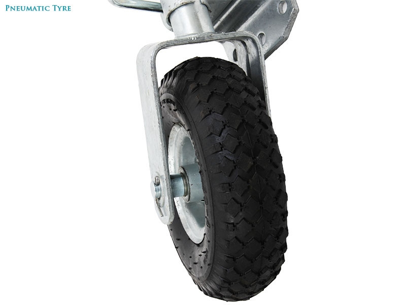 Trojan Premium Galvanised Jockey Wheel with 350x4in Pneumatic Tyre