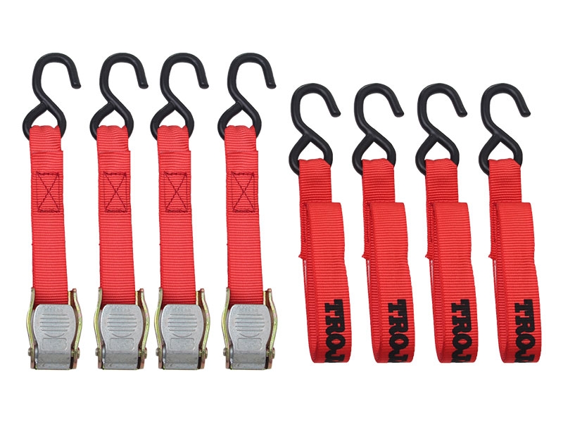 Trojan Quick Release Tie Down Straps 25mm x 1.8m 500kg Qty 4