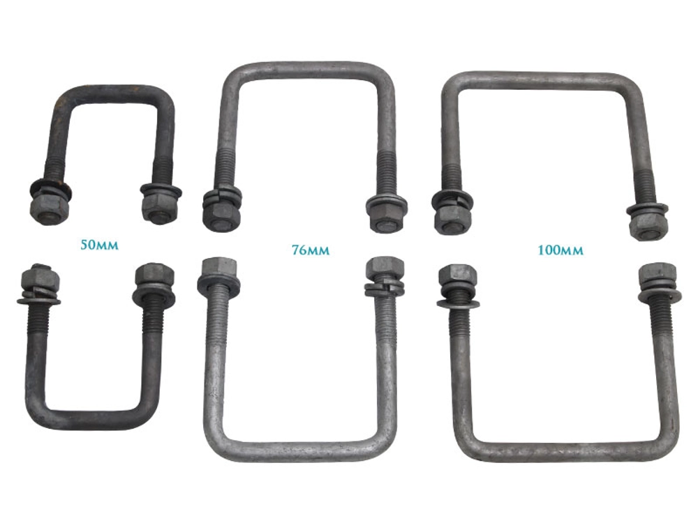 Trojan Trailer Square U Bolt Kit Trojan Trailer Square U Bolt Kit