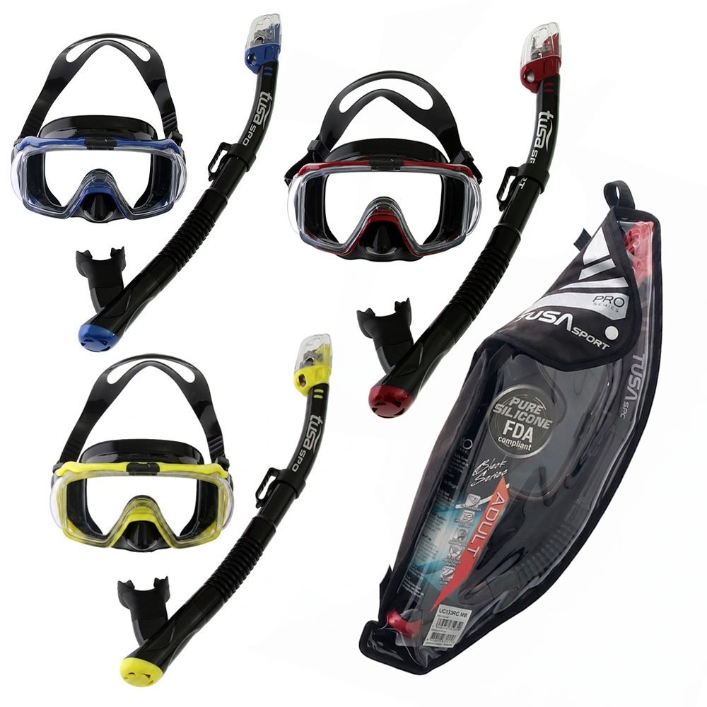 TUSA Sport Pro Visio Tri-Ex Adult Dive Mask and Snorkel Set