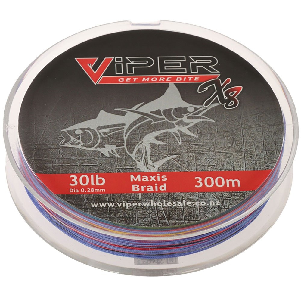 Viper Tackle X8 Maxis Braid Multi-Colour 300m 