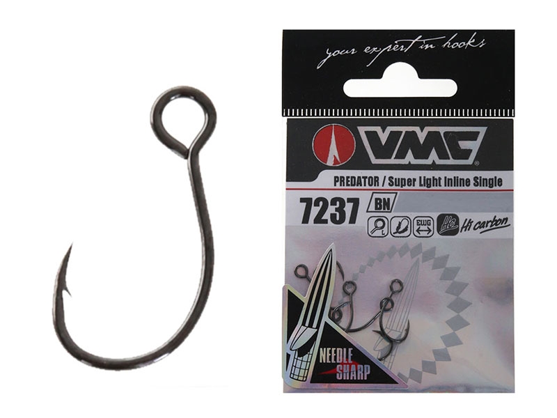 VMC 7237BN Light Inline Single Hook Qty 7 Size 2