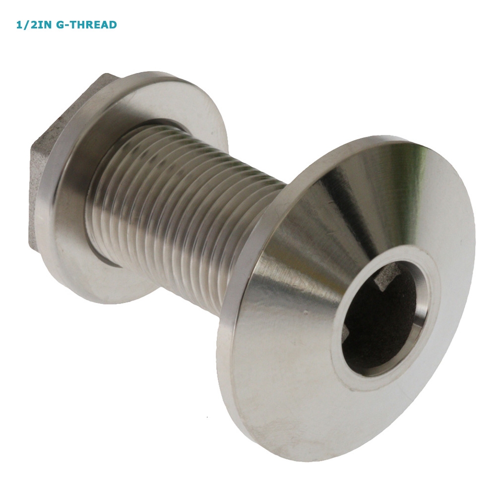 V-Quipment Stainless Steel Through-Hull Fitting - Chamfered Flange